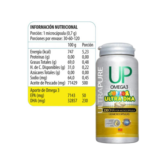 OMEGA 3 UP JUNIOR ULTRA DHA  +  MAGNESIO+ REFRESH