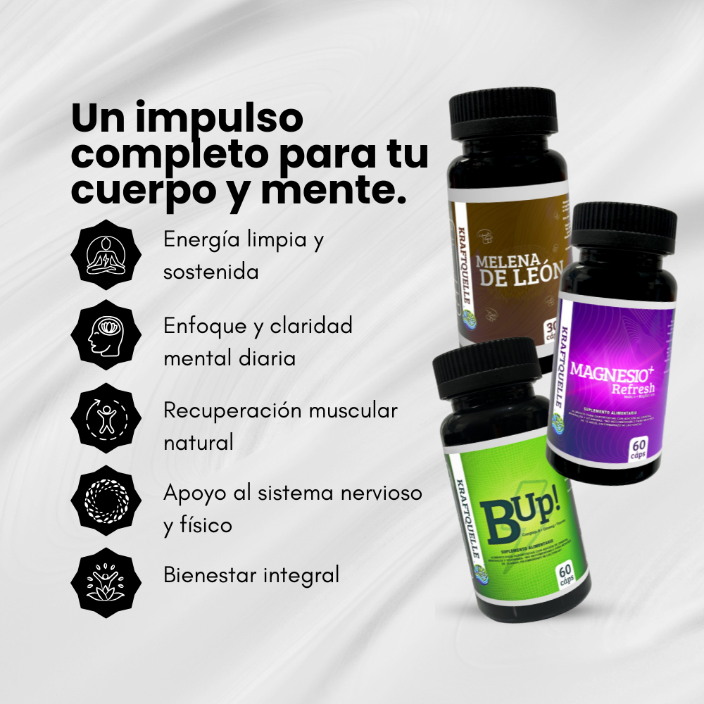 Kit Esencial 360° | Energía Natural, Enfoque Mental y Recuperación Física